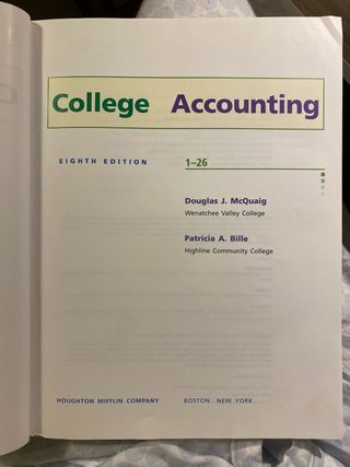 Libro contabilidad “College Accounting”