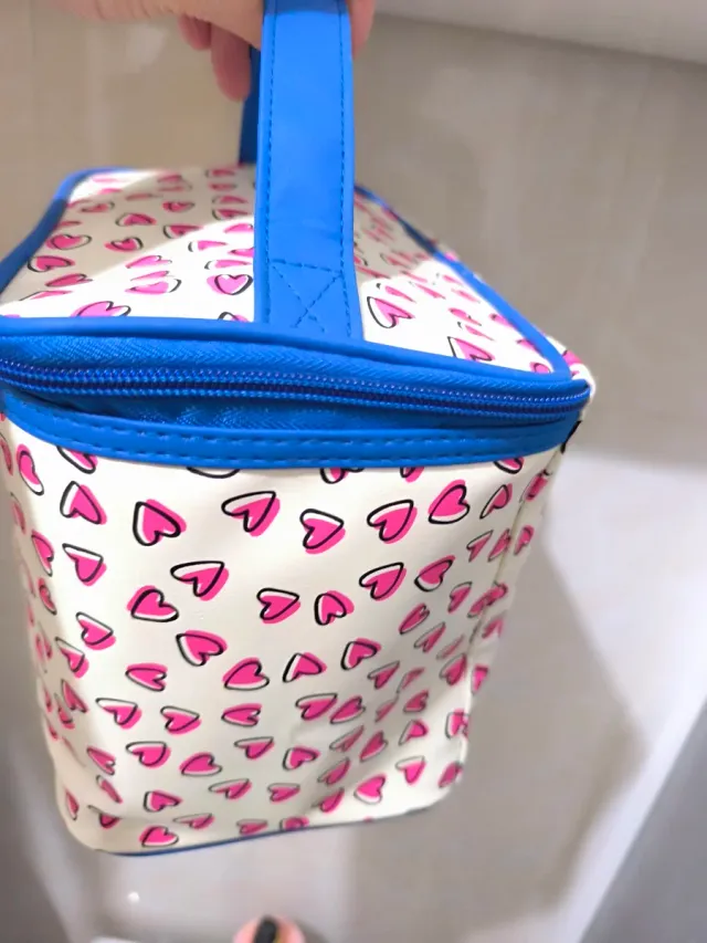 Neceser Goofy Corazones Rosa y Blanco