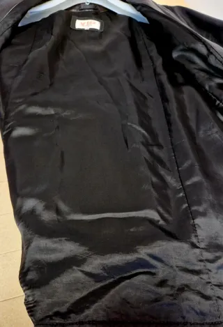 Cappottino in vera pelle nero