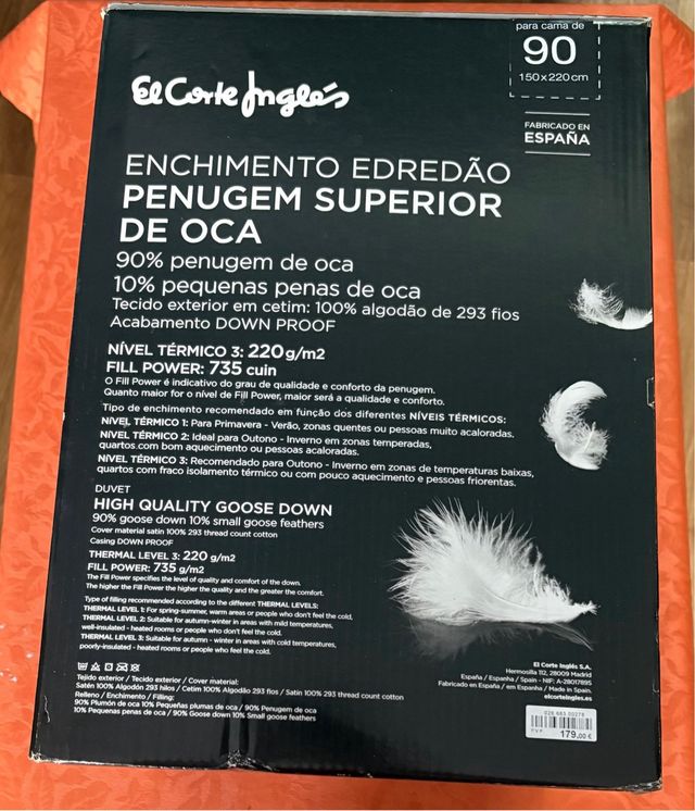 Plumón superior de Oca