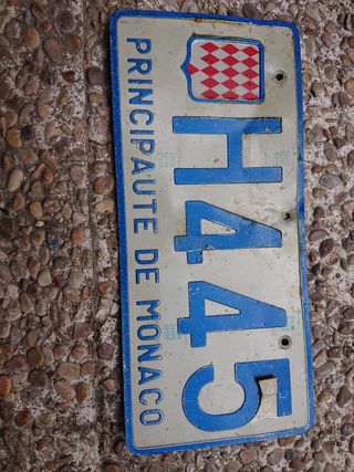 Matrícula Mónaco Años 80