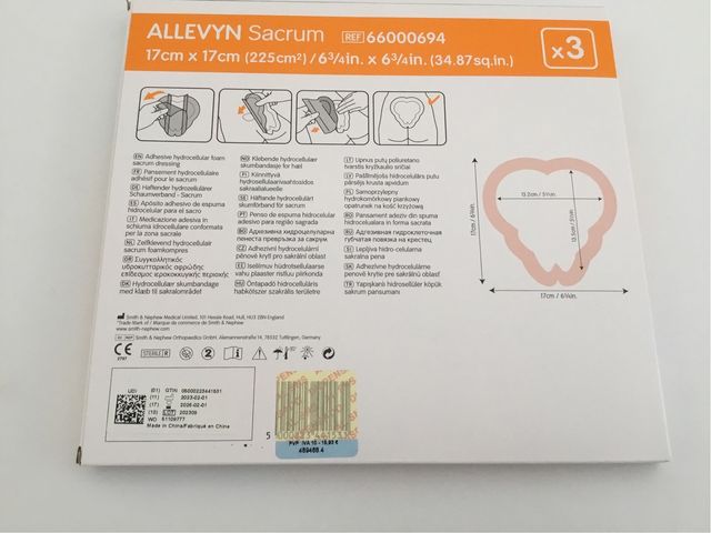 Apósito Allevyn Sacrum 17x17 cm