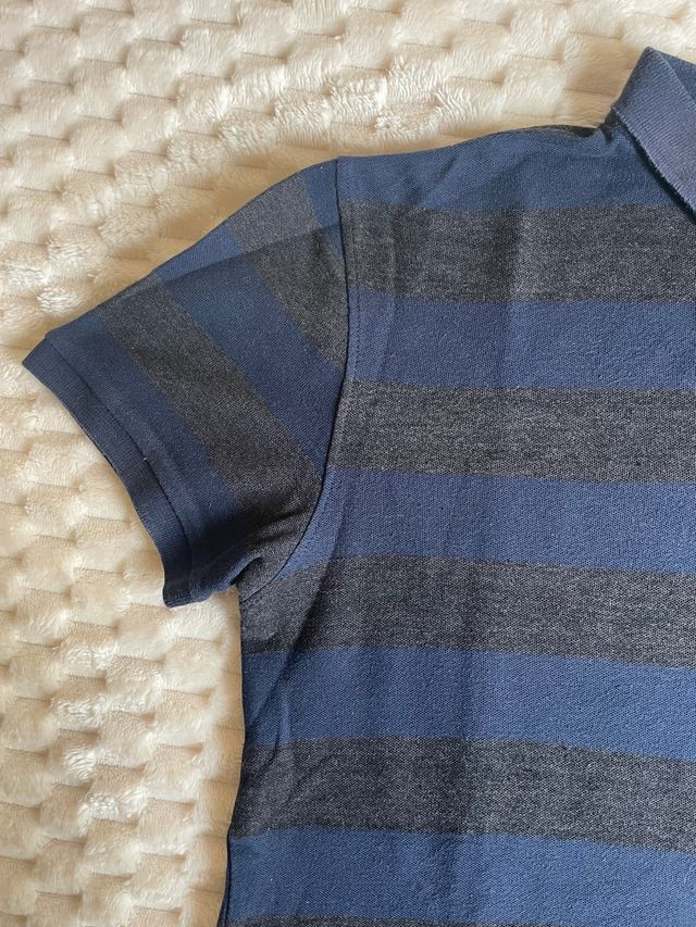 Polo rayas azul y gris - Cedar Wood State, Talla S