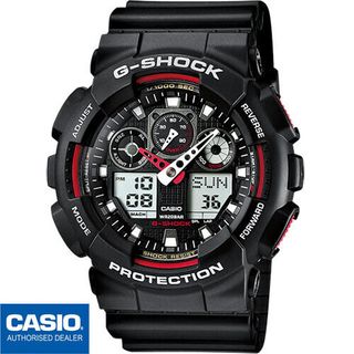 Reloj Casio G-Shock GA-100-1A4ER Negro Rojo