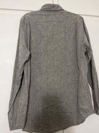 Camisa Zara Gris Manga Larga
