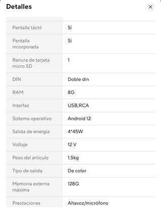 Pantalla Android para Coche