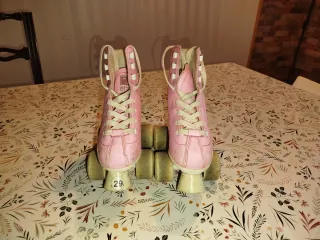 Patines de niña rosas talla 29