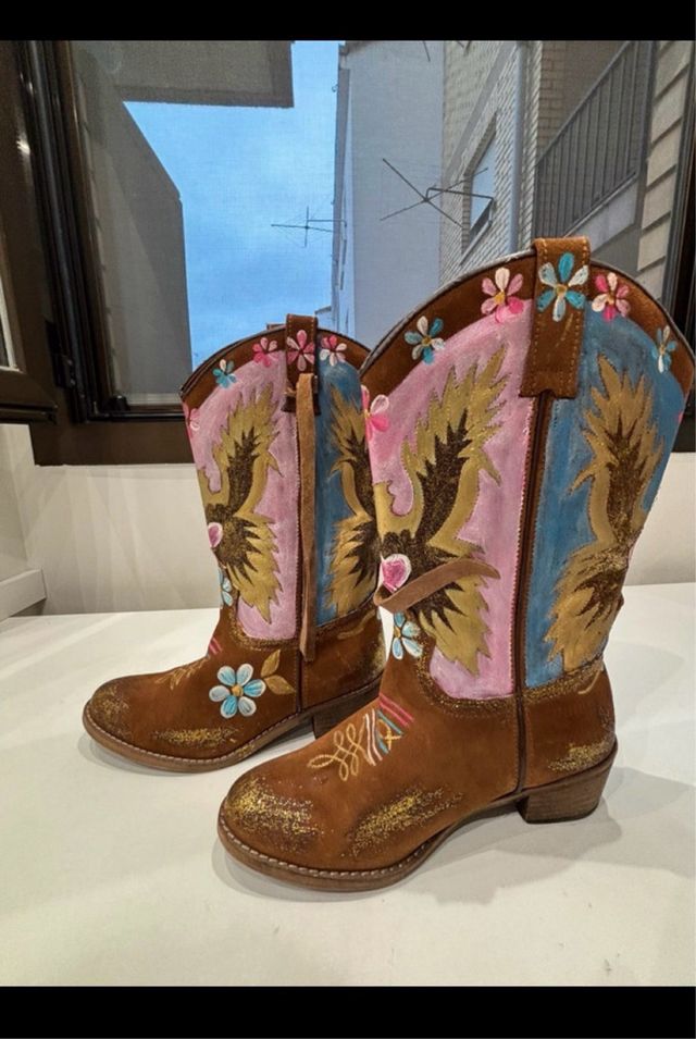 Botas Cowboy Pintadas a Mano