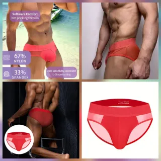 Slips Adannu semitransparentes rojos