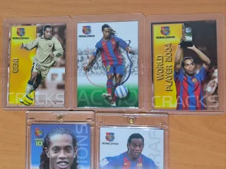 Lote 5 cromos Ronaldinho FC Barcelona Mega Campio
