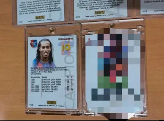 Lote 4 cromos Ronaldinho FC Barcelona Mega Campio