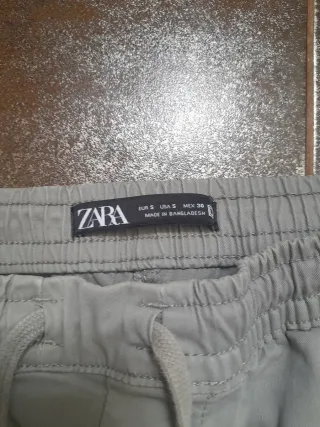 Pantalones Cargo Zara Verde Oliva