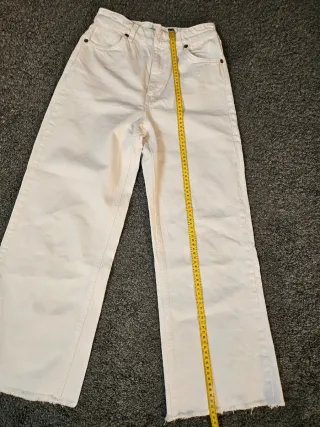 Pantalón ancho blanco Zara