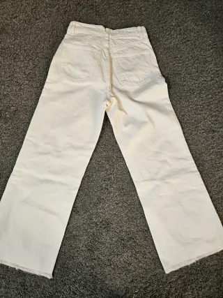 Pantalón ancho blanco Zara