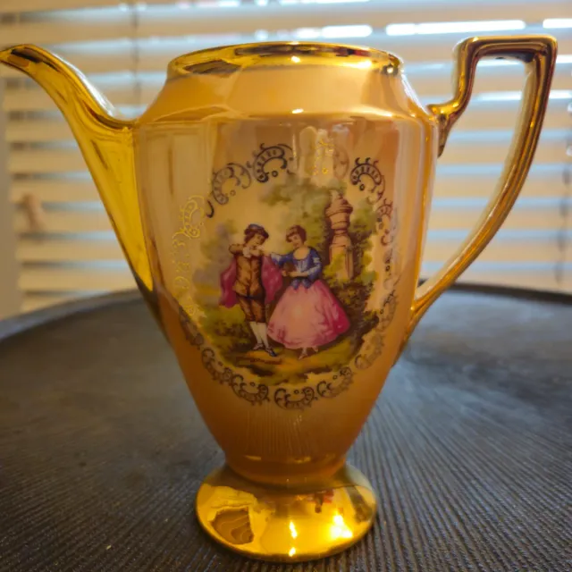 Servicio de té porcelana dorado