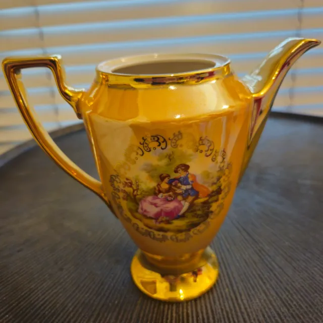 Servicio de té porcelana dorado