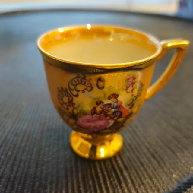 Servicio de té porcelana dorado