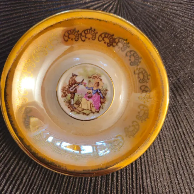 Servicio de té porcelana dorado