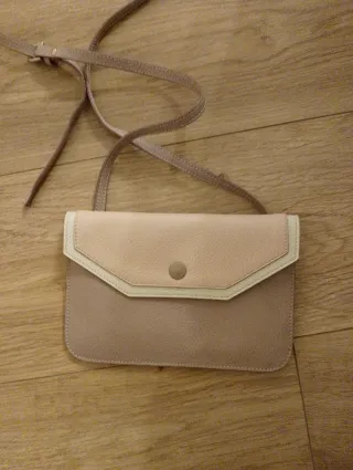 Bolso niña beige y rosa