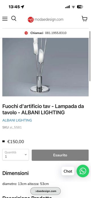 Lampade da tavolo e plafoniera  Albani Lighting