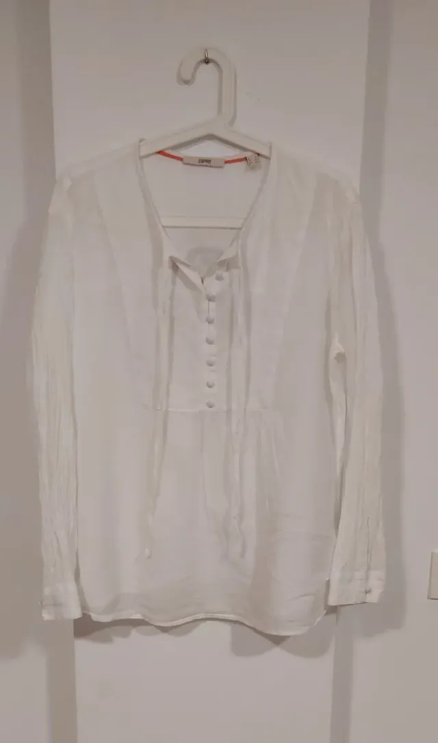 Camisa Esprit Algodón Blanca Talla L Mujer