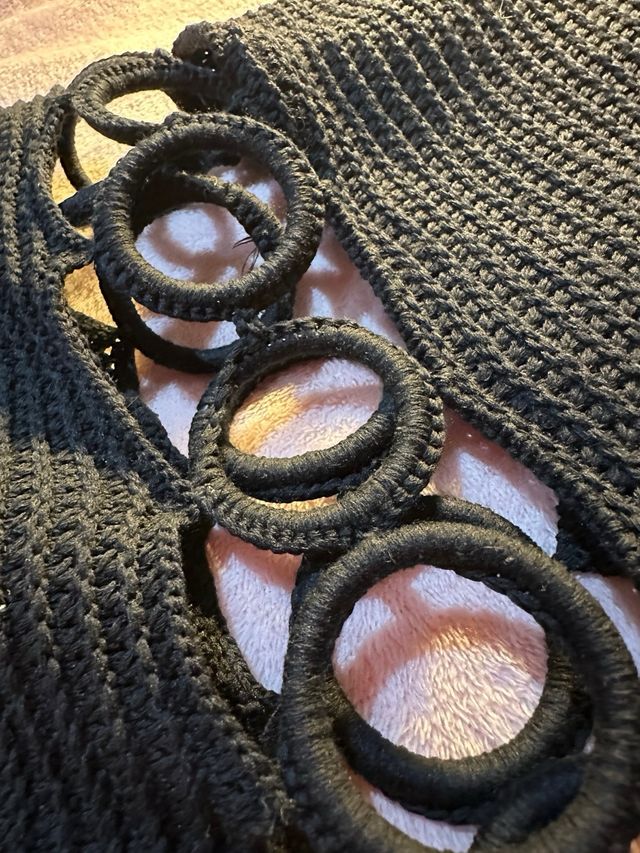 Vestido Mango Crochet Negro Talla XS