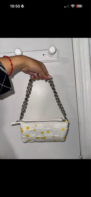 Bolso Desigual blanco y amarillo