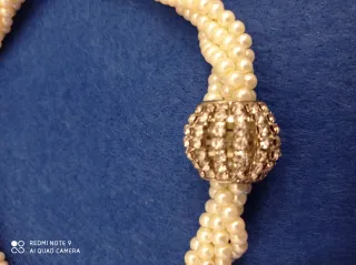 Girocollo donna vintage perle e strass