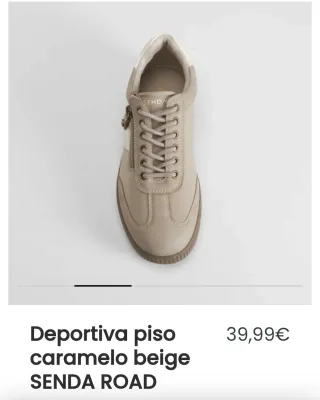 Deportivas SENDA ROAD piso caramelo beige.Talla 39