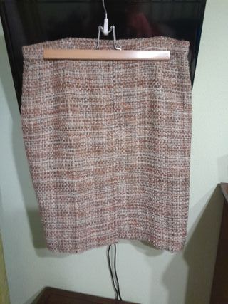 Chaqueta Chanel Talla 52 Beige/Rosa