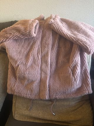 CHAQUETA ROSA DE PELO MUJER