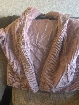 CHAQUETA ROSA DE PELO MUJER