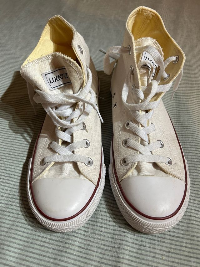 Sapatilhas altas Lucky—Z brancas
