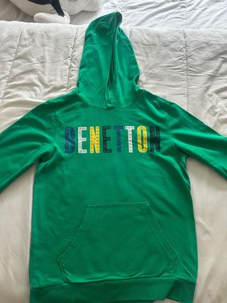 Sudadera Benetton Verde Multicolor