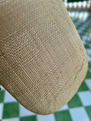 Bolso rafia artesanal tailandés asa madera