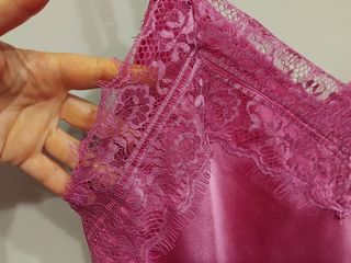 Camiseta lencera Rosa con encaje