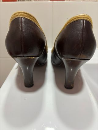 Zapatos Farrutx Talla 36 Marrón Chocolate y Camel