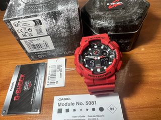 Casio G-Shock GA-100B-4AER Rojo