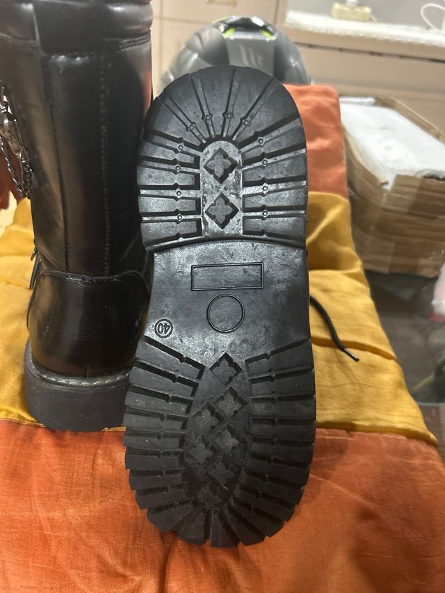 Stivali da motociclista in pelle nera ADDAX RIDGE