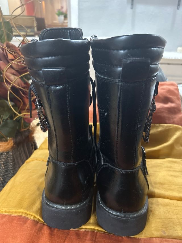 Stivali da motociclista in pelle nera ADDAX RIDGE