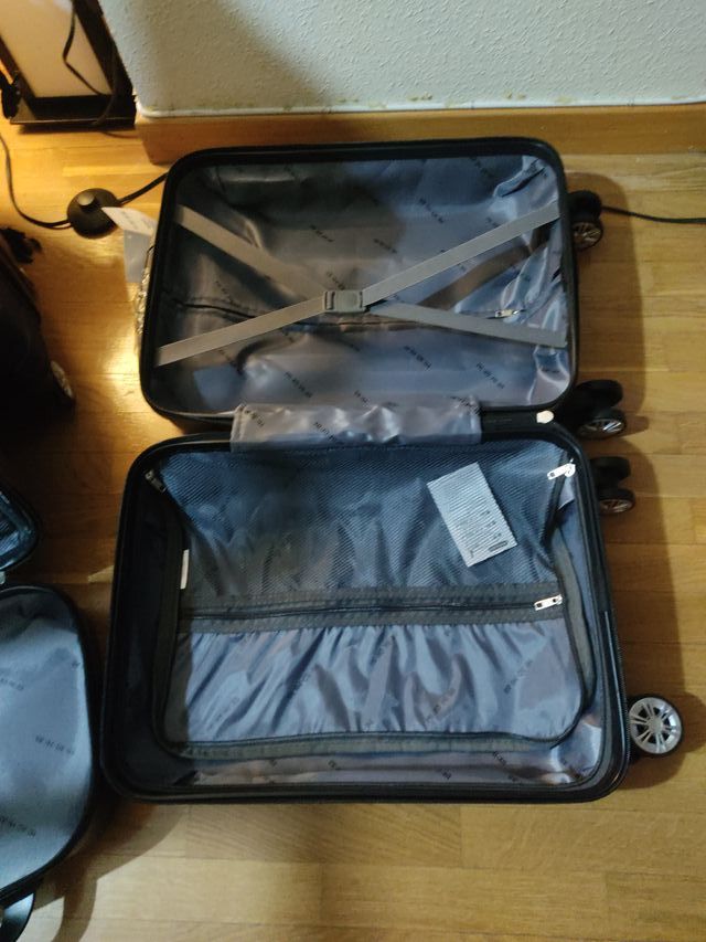 Conjunto de 3 malas de viagem azul marinho