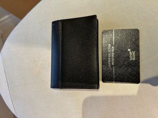 Cartera Mont Blanc Cuero Negro Nueva