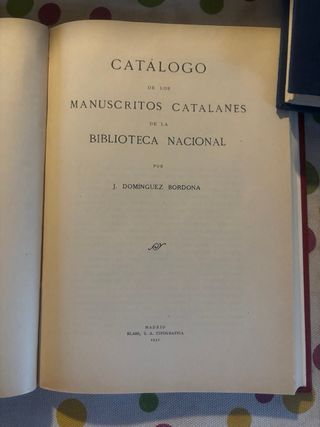 Catálogo de los manuscritos catalanes de la BNE