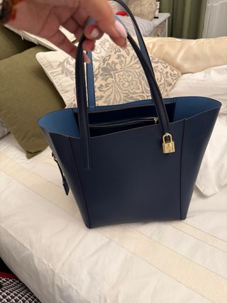 Bolso Piel Azul Purificación García Nuevo