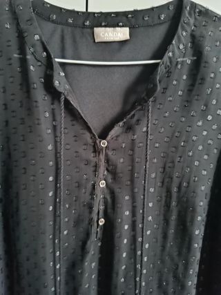 Blusa Canda Negra con Detalles