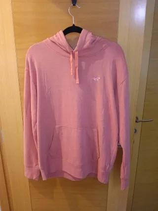 Sudadera Hollister color salmón 