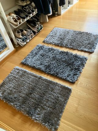 Alfombras grises de poliéster