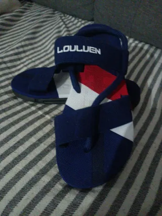 Chanclas Louluen Azul, Rojo y Blanco
