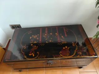 Baúl Chino Antiguo Decorado