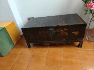Baúl Chino Antiguo Decorado